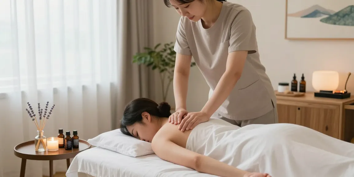 Relaxing 동탄출장마사지 therapy session in a soothing environment with a professional therapist.